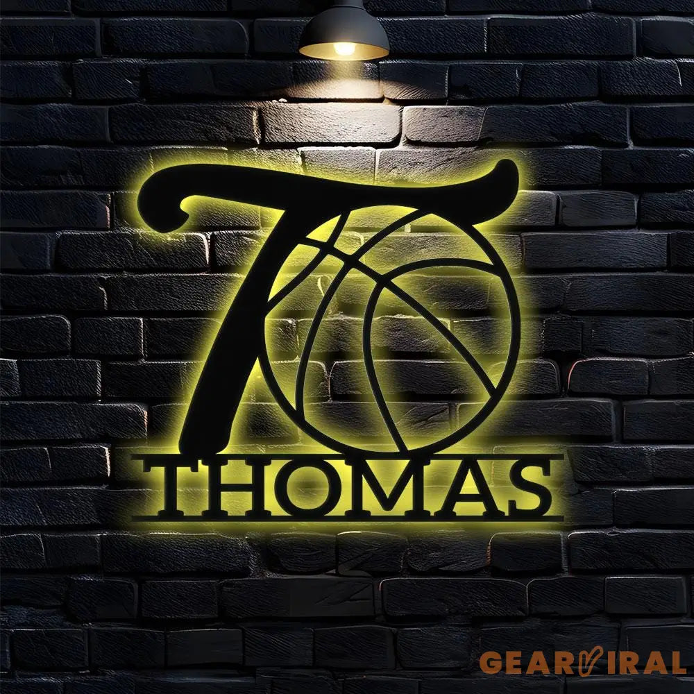 Custom Baseball Metal Sign with LED Lights Personalized Family Name Sign Outdoor Door Decor Personalized Wall Art