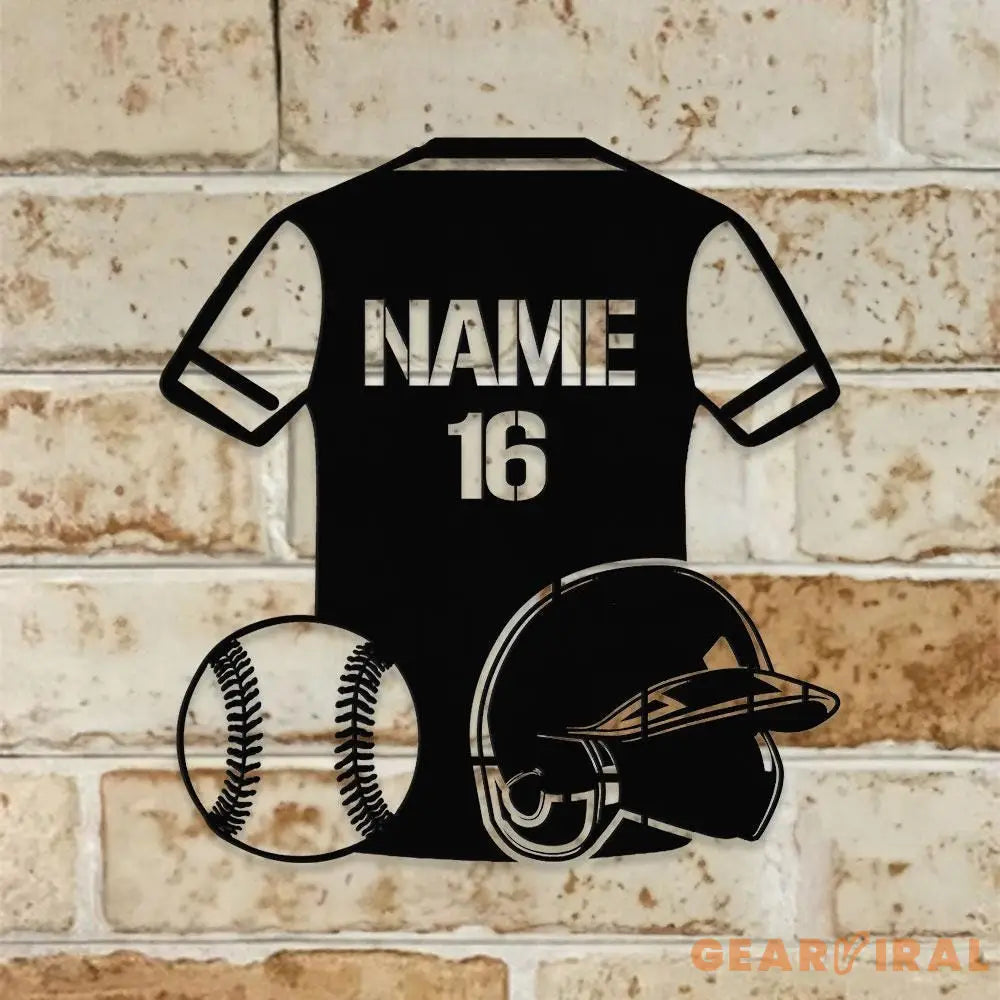 Custom Baseball Metal Sign with LED Lights Personalized Family Name Metal Sign Wall Decor Personalized Wall Art