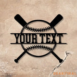 Custom Baseball Metal Wall Art LED Light Personalized Softball Player Name Sign Softball Player Name Sign Decor Vs2