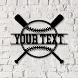 Custom Baseball Metal Wall Art LED Light, Personalized Softball Player Name Sign, Softball Player Name Sign Decor Vs2 - Gearviral