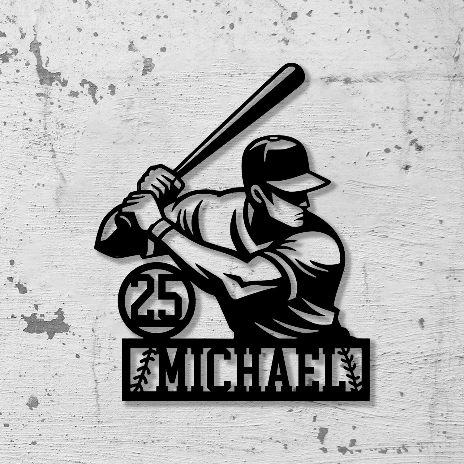 Custom Baseball Metal Wall Art LED Light, Personalized Softball Player Name Sign, Softball Player Name Sign Decor Vs3 - Gearviral