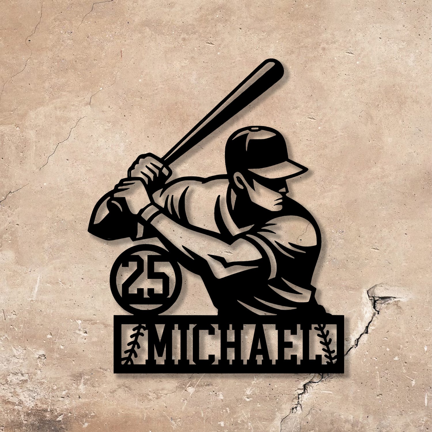 Custom Baseball Metal Wall Art LED Light, Personalized Softball Player Name Sign, Softball Player Name Sign Decor Vs3 - Gearviral