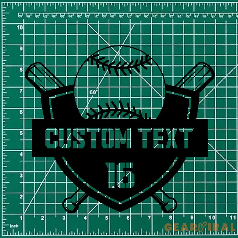 Custom Baseball - Metal Wall Sign with LED Lights - Personalized Family Name Metal Sign Personalized Wall Art