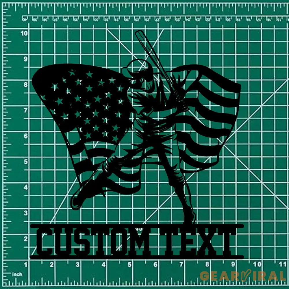 Custom Baseball Player Name Metal Sign with LED Lights Personalized Family Name Metal Sign Personalized Wall Art