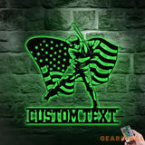 Custom Baseball Player Name Metal Sign with LED Lights Personalized Family Name Metal Sign Personalized Wall Art