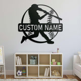 Custom Baseball Sign - Baseball Player Gift - Baseball Metal Wall With LED Light - Gift For Kid | GearViral