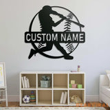 Custom Baseball Sign - Baseball Player Gift - Baseball Metal Wall With LED Light - Gift For Kid | GearViral