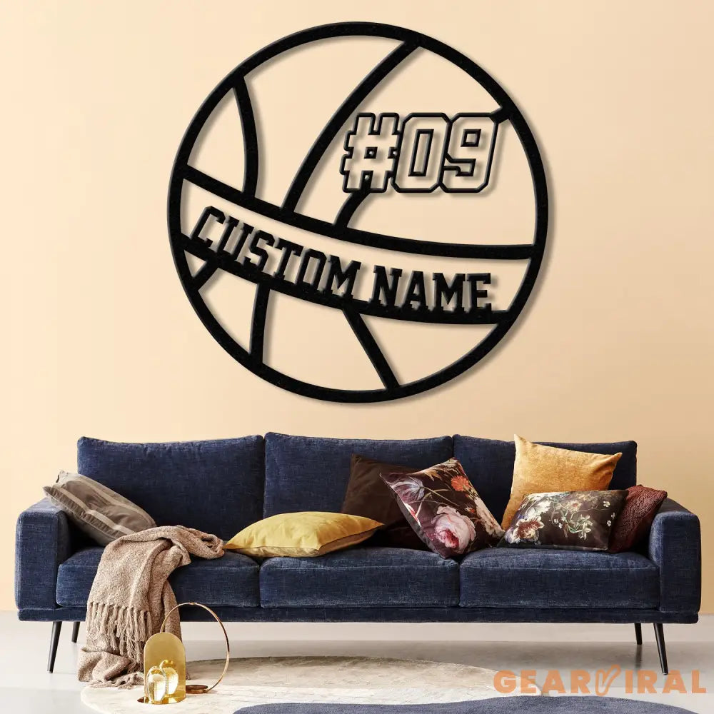 Custom Basketball LED Light Sports Wall Sign with Name and Number Ideal Gift for Athletes Nursery Decor Kids Name Sign