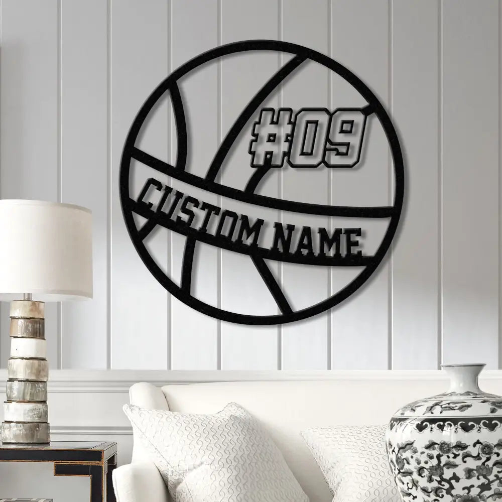 Custom Basketball LED Light Sports Wall Sign with Name and Number Ideal Gift for Athletes Nursery Decor Kids Name Sign
