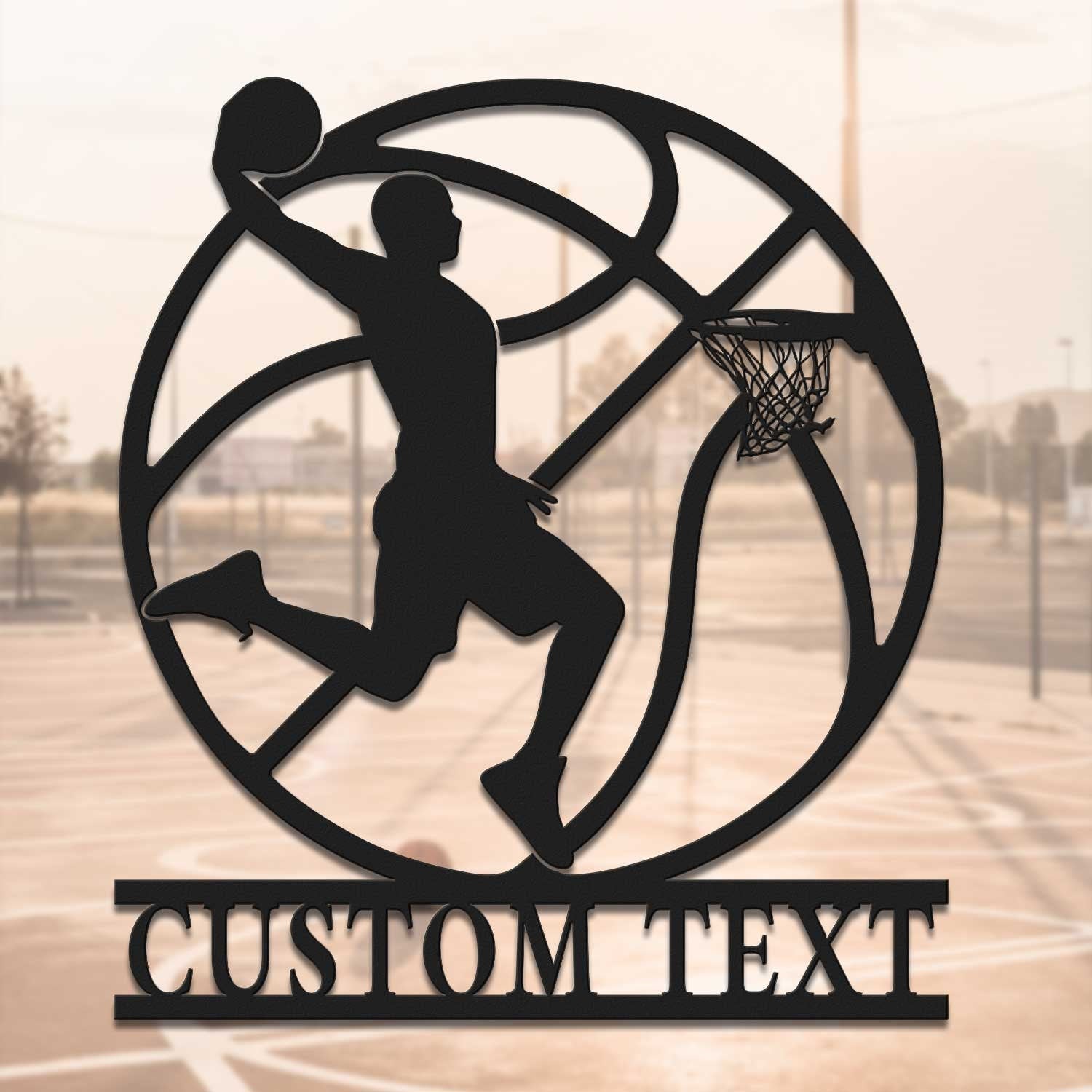 Custom Basketball Metal Wall Art LED Light - Personalized Player Lover Sign Home Decor - Ideal for Home Decor & Gift - Basketball Man Gift | GearViral
