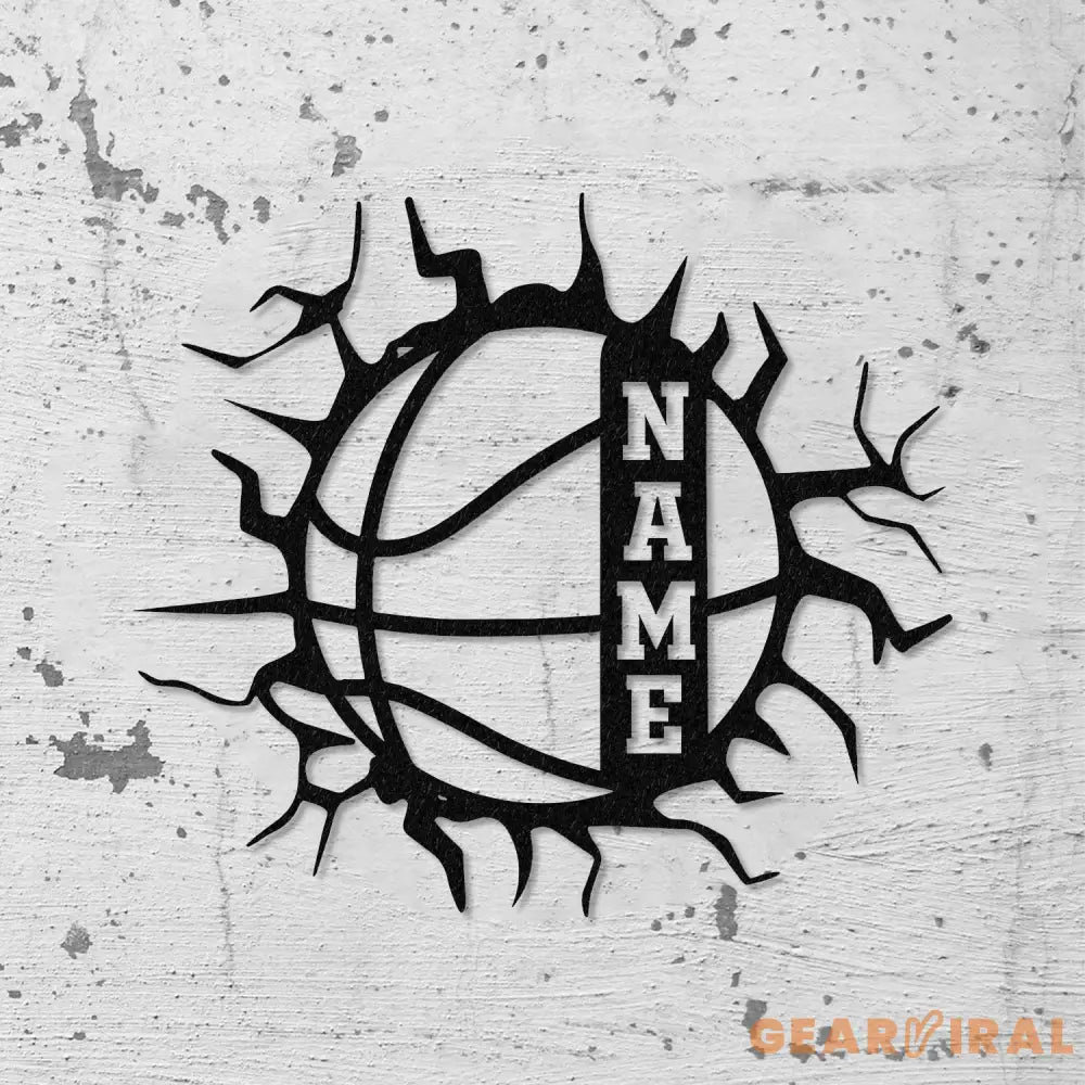 Custom Basketball Metal Wall Art Led Light Basketball Metal Sign Basketball Player Name Sign Basketball Wall Decor