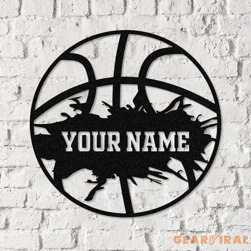 Custom Basketball Metal Wall Art Led Light Basketball Metal Sign Basketball Player Name Sign Basketball Wall Decor
