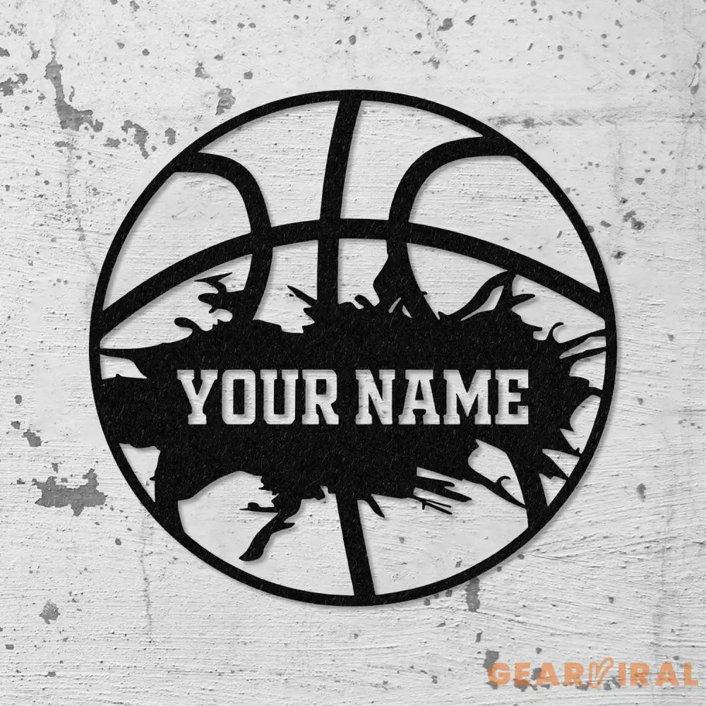 Custom Basketball Metal Wall Art Led Light Basketball Metal Sign Basketball Player Name Sign Basketball Wall Decor