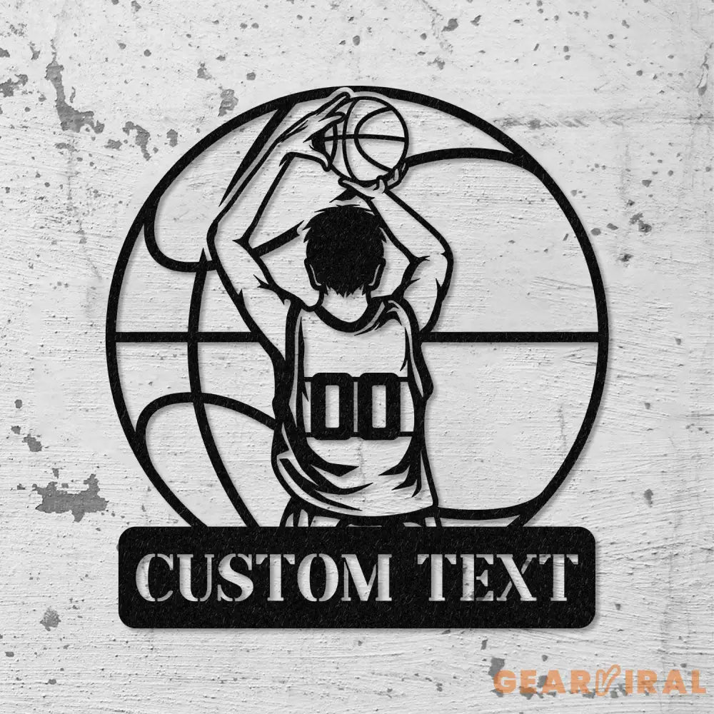 Custom Basketball Player Metal Wall Art Led Light Basketball Metal Sign Basketball Player Name Sign Basketball Wall