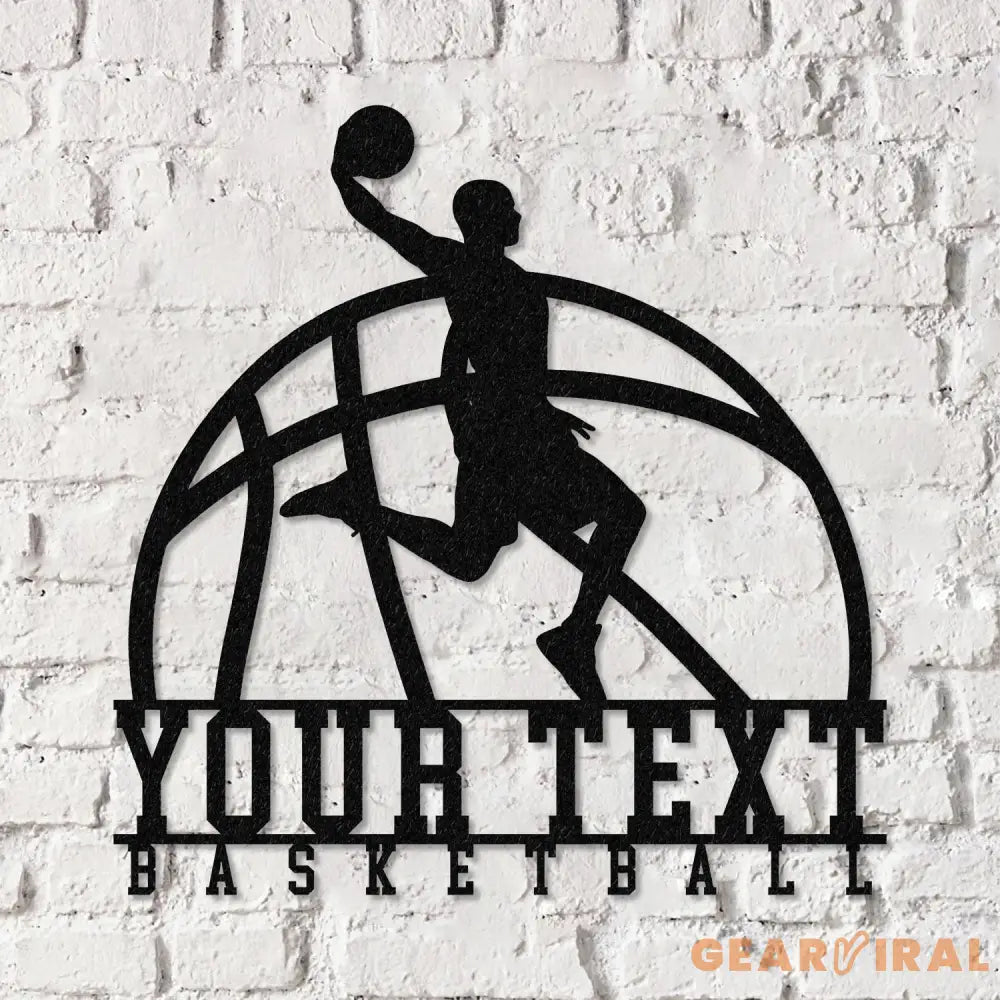 Custom Basketball Player Metal Wall Art Led Light Basketball Metal Sign Basketball Player Name Sign Basketball Wall