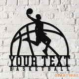 Custom Basketball Player Metal Wall Art Led Light Basketball Metal Sign Basketball Player Name Sign Basketball Wall