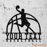 Custom Basketball Player Metal Wall Art Led Light Basketball Metal Sign Basketball Player Name Sign Basketball Wall