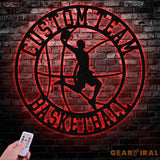 Custom Basketball Player Metal Wall Art Led Light Basketball Metal Sign Basketball Player Name Sign Basketball Wall