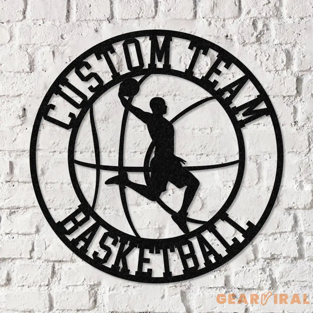 Custom Basketball Player Metal Wall Art Led Light Basketball Metal Sign Basketball Player Name Sign Basketball Wall