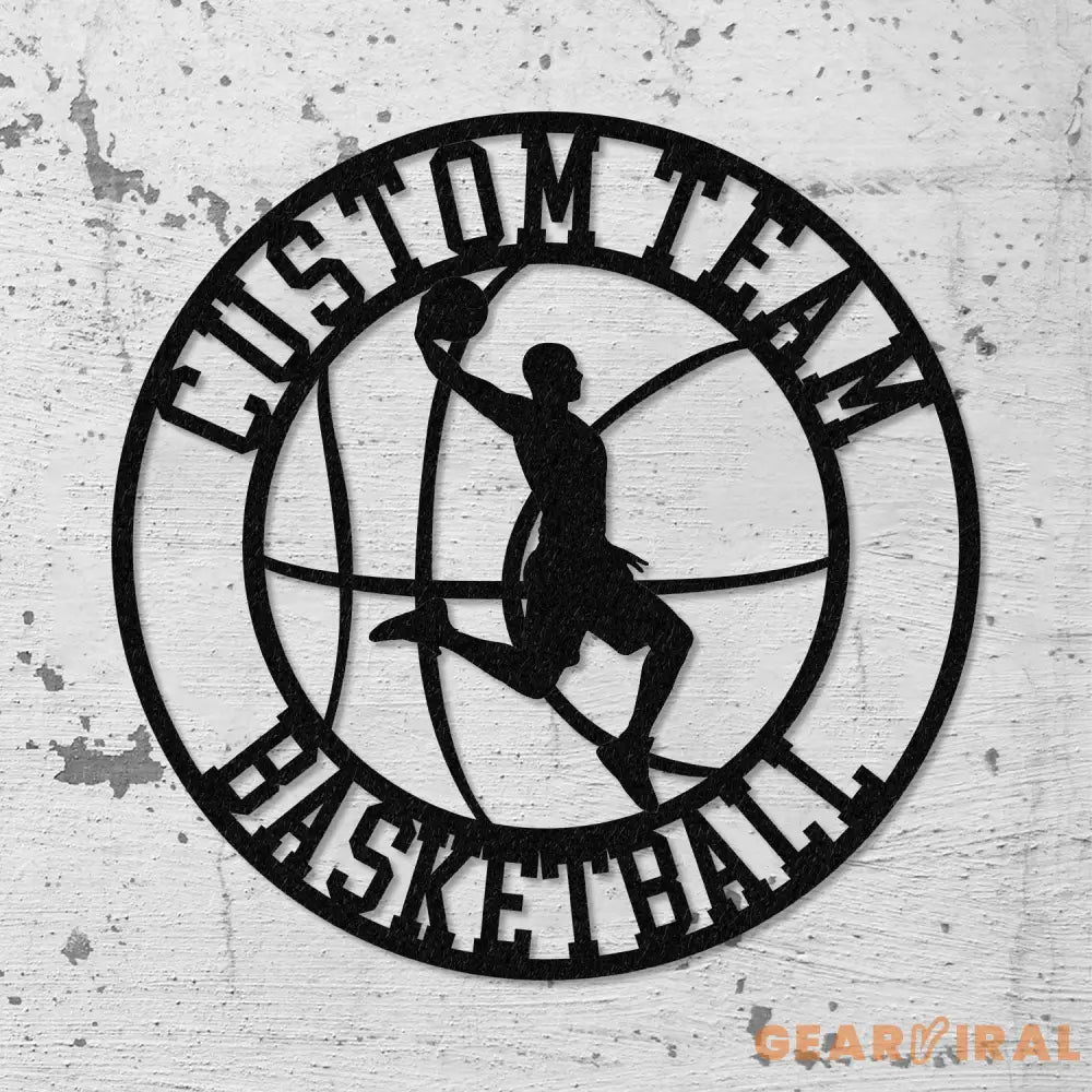 Custom Basketball Player Metal Wall Art Led Light Basketball Metal Sign Basketball Player Name Sign Basketball Wall