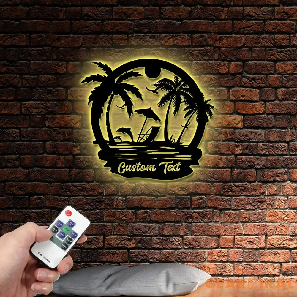 Custom Beach Decor Nautical Decor Lake House Decor Summer Beach House Sign Metal Coastal Decor Outdoor Sign Sunset