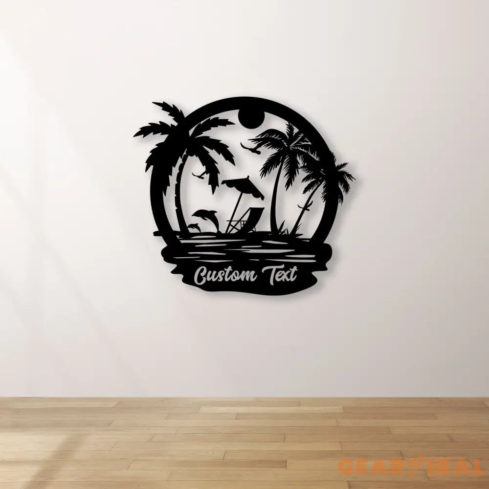 Custom Beach Decor Nautical Decor Lake House Decor Summer Beach House Sign Metal Coastal Decor Outdoor Sign Sunset