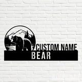 Custom Bear Desk Name Plate - Bear Animal Metal Nameplate For Desk - Desk Nameplate - Office Decor | GearViral