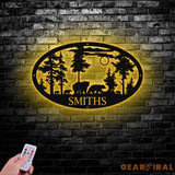 Custom Bear Family Cabin Wall Art LED Light Cabin Decor Outdoor Bear Decor - Gearviral