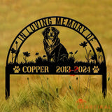 Custom Bernese Mountain Memorial Metal Stake - Personalized Pet Grave Marker Remembrance Sign Sympathy Gift Bernese