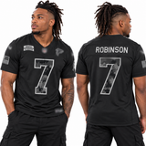 Custom Bijan Robinson Atlanta Falcons Fan Inspired 2026 Salute to Service Stitched Premium Limited Jersey - Black