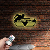Custom Billiards Medal Hanger With Led Light Personalized Billiard Name Metal Sign Sport Metal Holder Light Home Metal