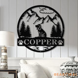 Custom Blood Hound Metal Sign Dog Name Sign Hunting Dog Custom Sign Blood Hound Wall Decor Dog Lovers Wall Art Pet