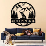 Custom Blood Hound Metal Sign Dog Name Sign Hunting Dog Custom Sign Blood Hound Wall Decor Dog Lovers Wall Art Pet