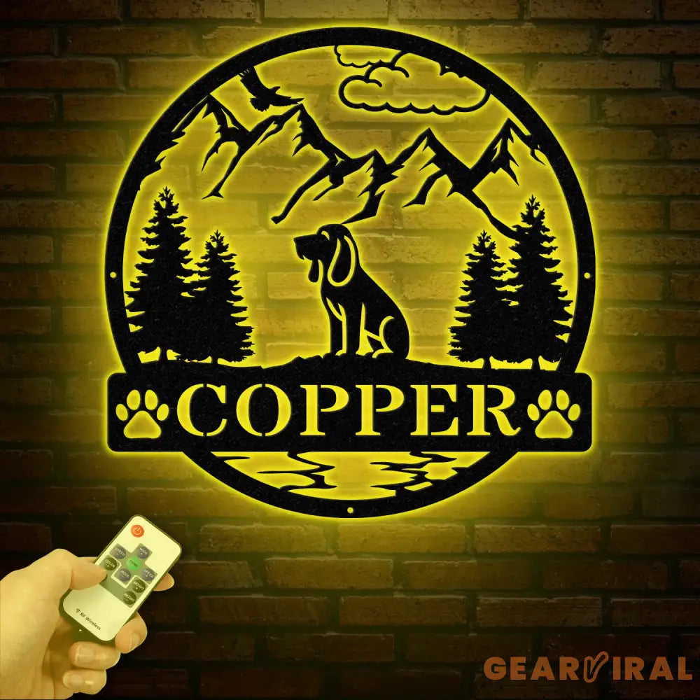 Custom Blood Hound Metal Sign Dog Name Sign Hunting Dog Custom Sign Blood Hound Wall Decor Dog Lovers Wall Art Pet