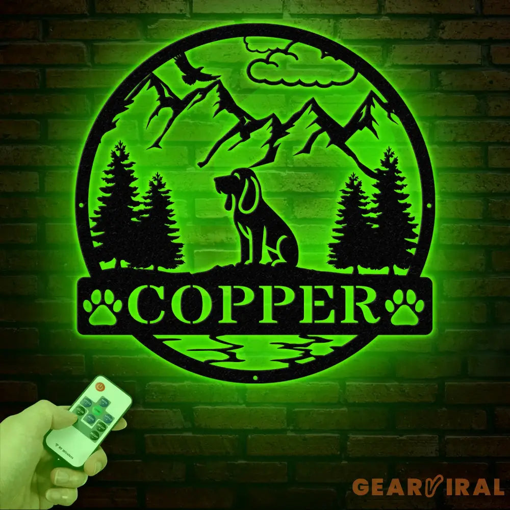 Custom Blood Hound Metal Sign Dog Name Sign Hunting Dog Custom Sign Blood Hound Wall Decor Dog Lovers Wall Art Pet