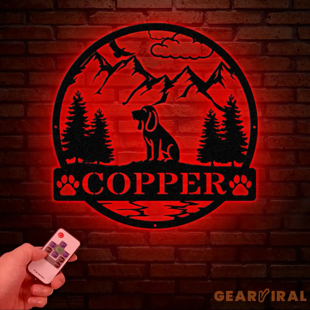 Custom Blood Hound Metal Sign Dog Name Sign Hunting Dog Custom Sign Blood Hound Wall Decor Dog Lovers Wall Art Pet