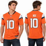 Custom Bo Nix Denver Broncos Fan Inspired Alternate Mile High Collection 1977 Throwback Premium F.U.S.E. Stitched Premium Limited Jersey - Orange