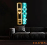 Custom Book Neon Sign - LED Wall Art for Book Lovers - Perfect Decor for Libraries Study Rooms or Reading Corners