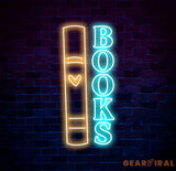 Custom Book Neon Sign - LED Wall Art for Book Lovers - Perfect Decor for Libraries Study Rooms or Reading Corners