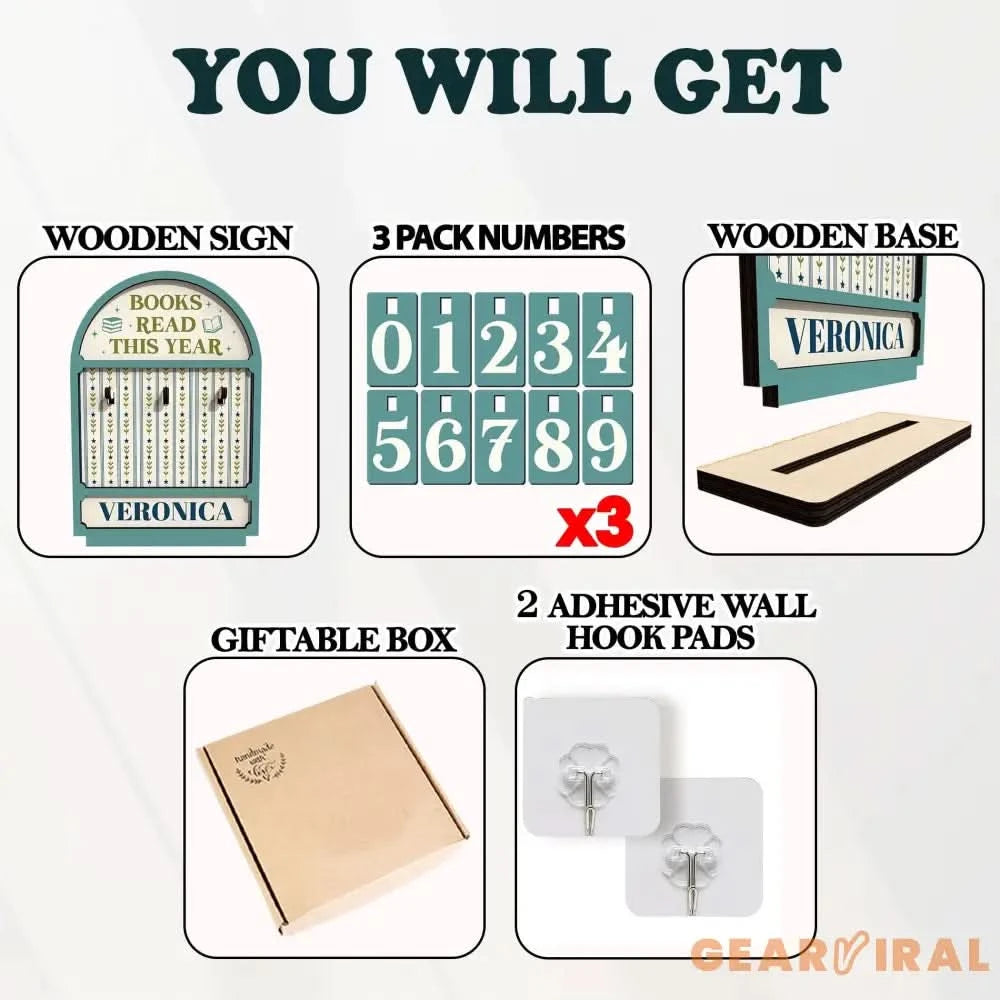 Custom Books Read This Year Tracker,Books Read Counter,Bookshelf Decor,Book Tracker,Reader,Book Lover,Bookish Gift,Book End,Library Sign