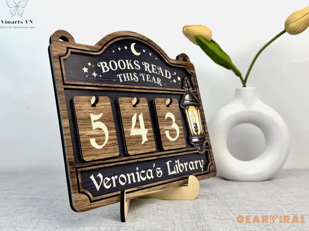 Custom Books Read Tracker,Book Read This Year Counter,Flower Book Suncatcher,Bookshelf Library Decor,Reader Gift,Bookish,Book Lover,Book End