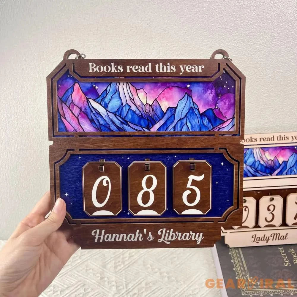 Custom Books Read Tracker, Books Read This Year, Bookshelf Counter with Name, Bookish Decor, Gift for Readers, Birthday Gift for Book Lover