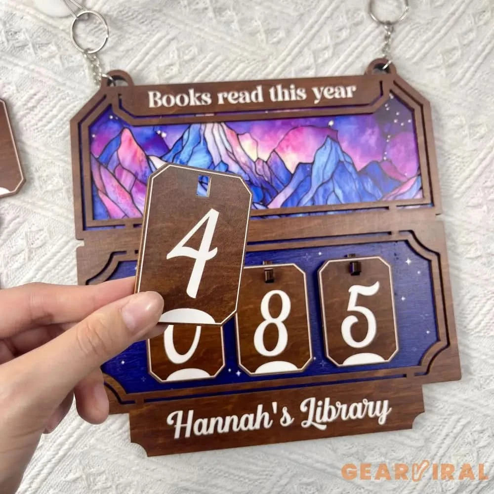 Custom Books Read Tracker, Books Read This Year, Bookshelf Counter with Name, Bookish Decor, Gift for Readers, Birthday Gift for Book Lover