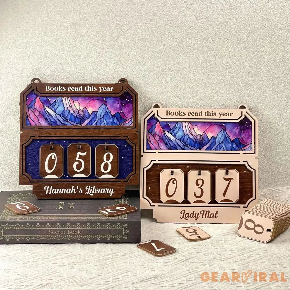 Custom Books Read Tracker, Books Read This Year, Bookshelf Counter with Name, Bookish Decor, Gift for Readers, Birthday Gift for Book Lover