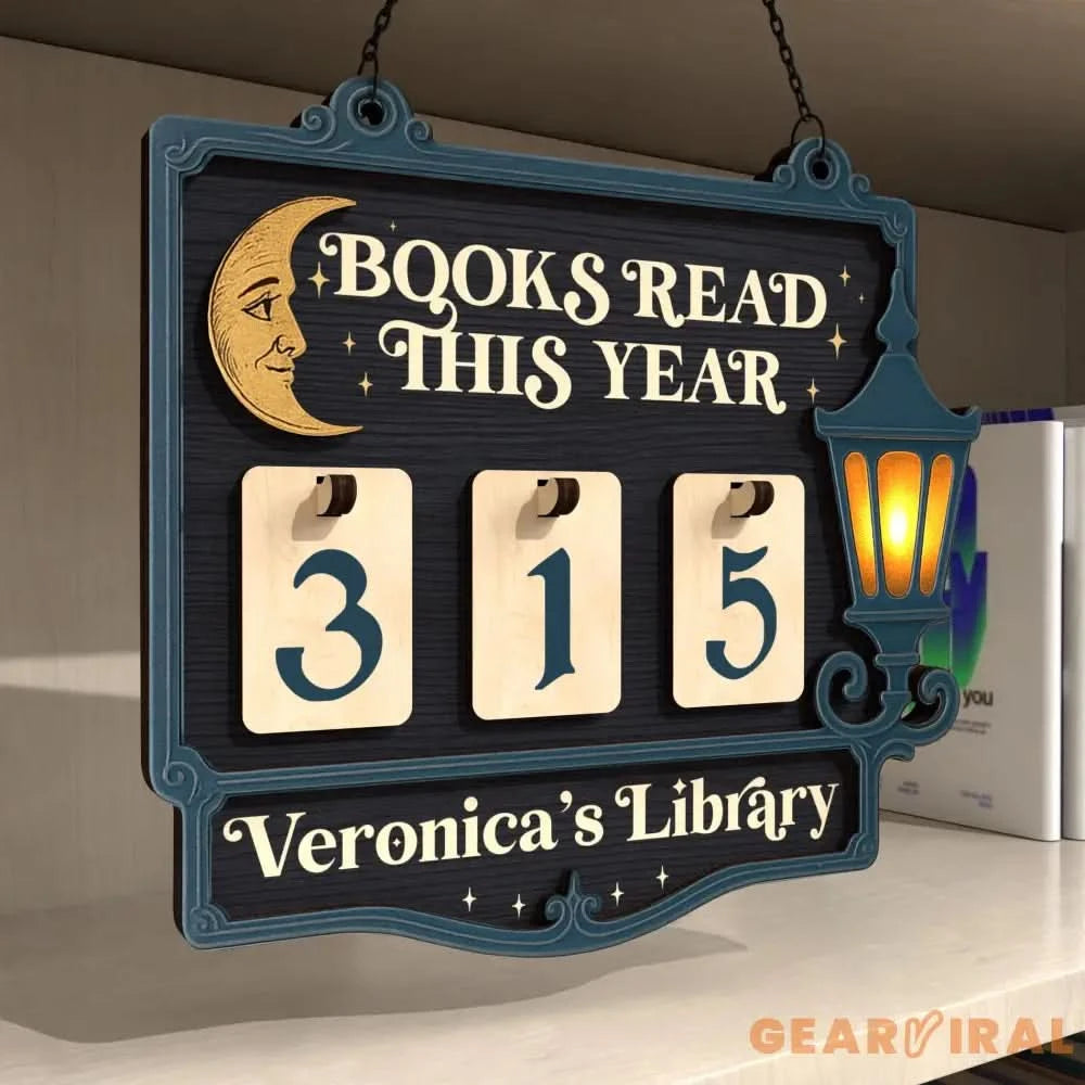 Custom Books Read Tracker,Books Read This Year Counter,Book Tracker,Library Sign,Bookshelf Decor,Book Lover,Reader Gift,Bookish,Book Ends