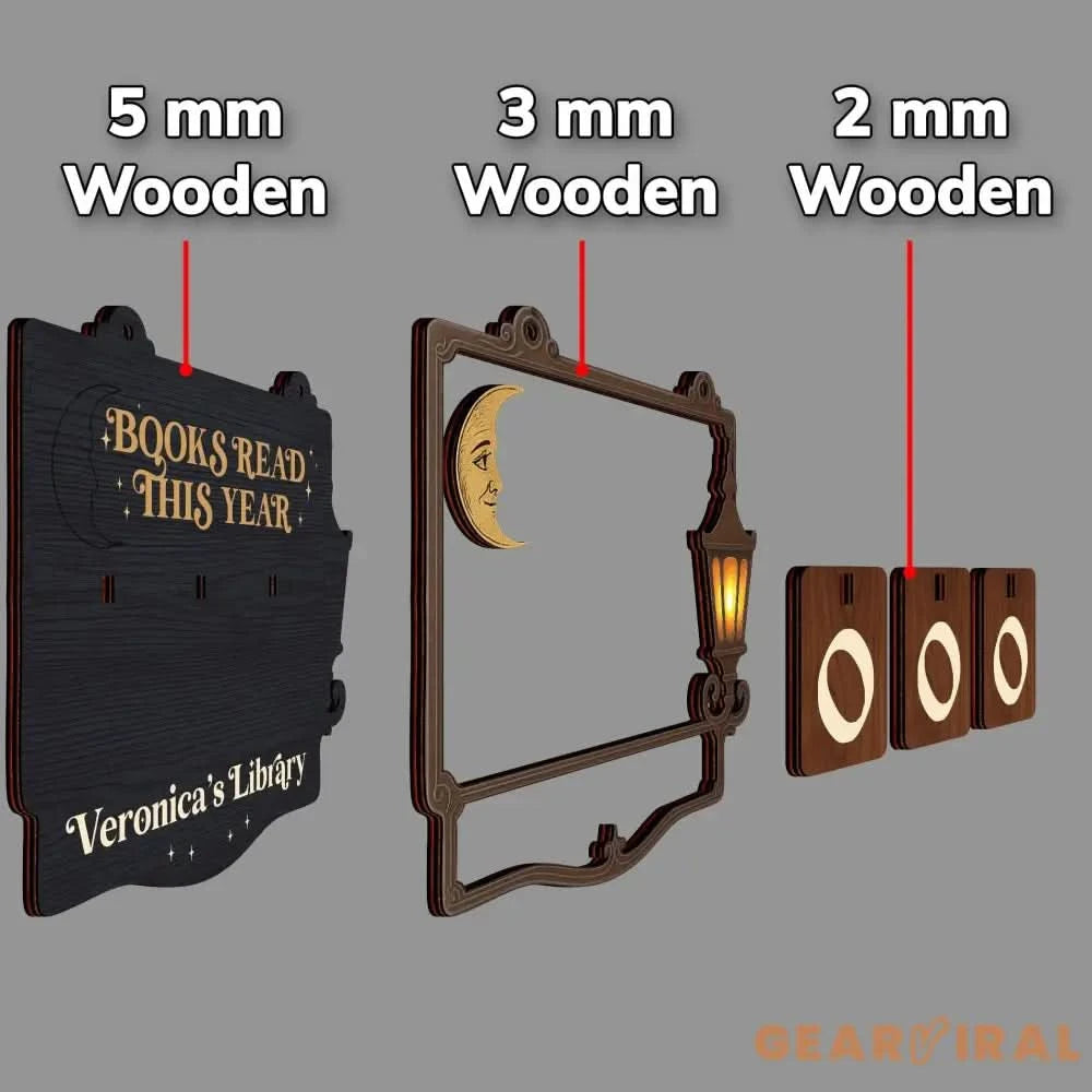 Custom Books Read Tracker,Books Read This Year Counter,Book Tracker,Library Sign,Bookshelf Decor,Book Lover,Reader Gift,Bookish,Book Ends