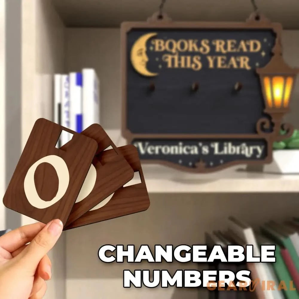 Custom Books Read Tracker,Books Read This Year Counter,Book Tracker,Library Sign,Bookshelf Decor,Book Lover,Reader Gift,Bookish,Book Ends