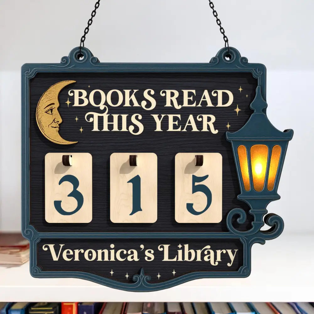 Custom Books Read Tracker,Books Read This Year Counter,Book Tracker,Library Sign,Bookshelf Decor,Book Lover,Reader Gift,Bookish,Book Ends