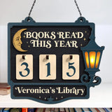 Custom Books Read Tracker,Books Read This Year Counter,Book Tracker,Library Sign,Bookshelf Decor,Book Lover,Reader Gift,Bookish,Book Ends