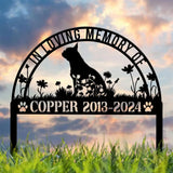 Custom Boston Terrier Memorial Metal Stake - Personalized Pet Grave Marker Remembrance Sign Sympathy Gift Boston